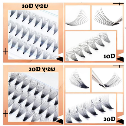 Pointed eyelashes